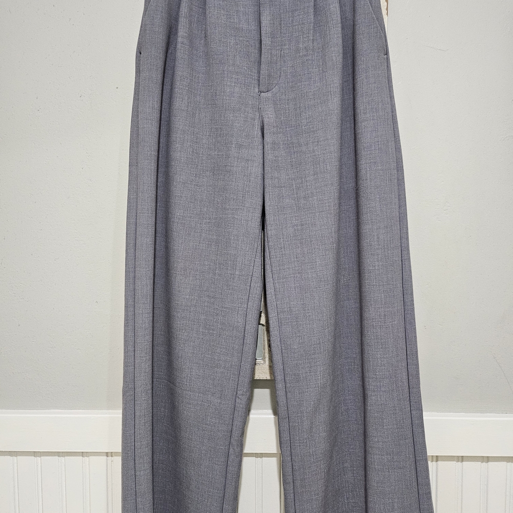 Abercrombie & Fitch Gray Wide-Leg Trousers Size Short Small